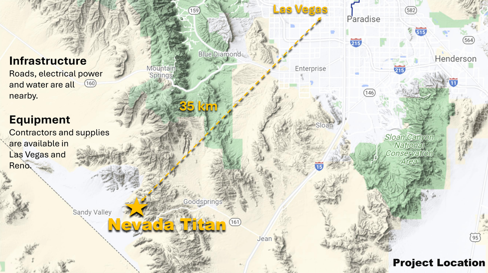 Lage der Fairchild-Gold-Projekte im Walker-Lane-Trend in Nevada.