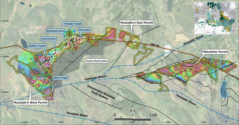 &Uuml;berblick &uuml;ber das Mustaj&auml;rvi Projekt mit mehreren hochgradigen Goldmineralisierungszonen