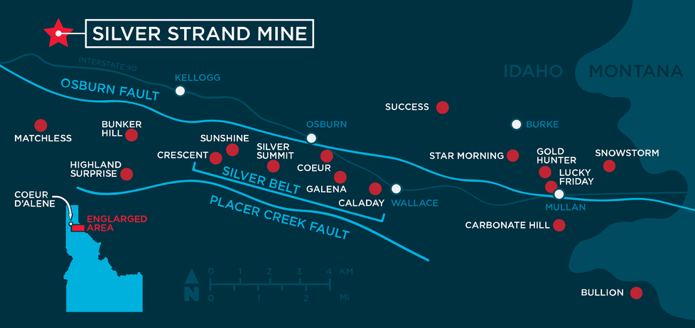 Silver Strand im Coeur-d’Alene-Distrikt